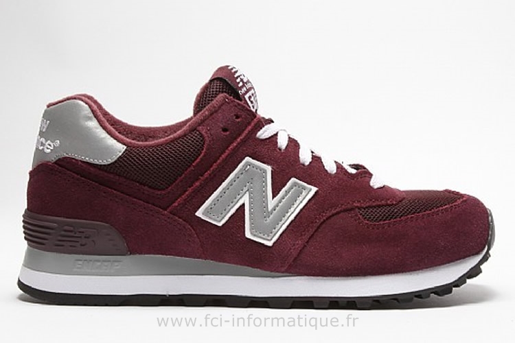 new balance 574 rouge bordeaux femme